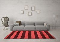 Machine Washable Oriental Red Modern Rug, wshabs4721red