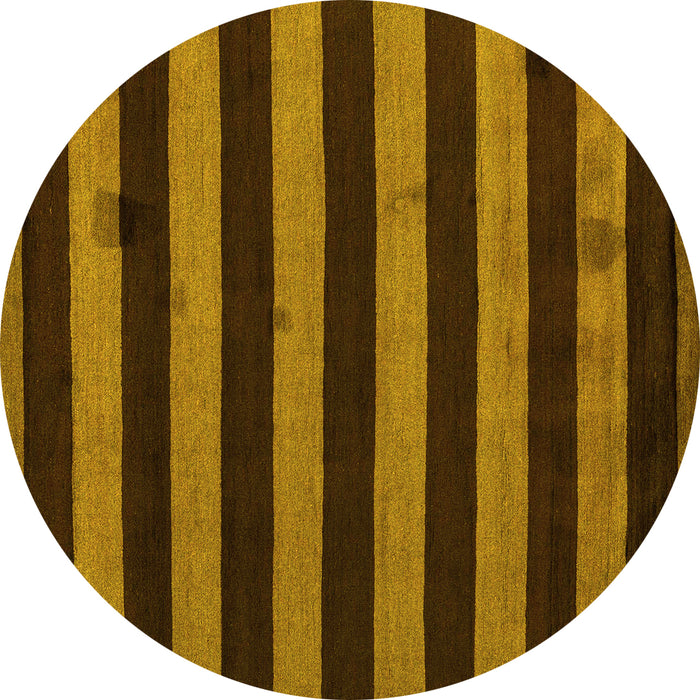 Round Oriental Yellow Modern Rug, abs4721yw