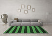 Machine Washable Oriental Emerald Green Modern Area Rugs in a Living Room,, wshabs4721emgrn