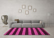 Machine Washable Oriental Pink Modern Rug in a Living Room, wshabs4721pnk