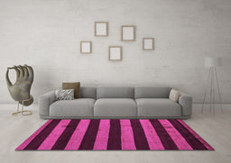 Machine Washable Oriental Pink Modern Rug in a Living Room, wshabs4721pnk