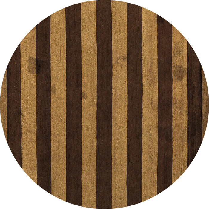 Round Machine Washable Oriental Brown Modern Rug, wshabs4721brn