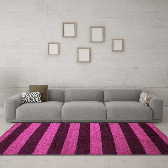 Machine Washable Oriental Pink Modern Rug in a Living Room, wshabs4722pnk