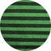 Round Oriental Emerald Green Modern Rug, abs4722emgrn