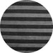 Round Machine Washable Oriental Gray Modern Rug, wshabs4722gry