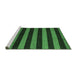 Sideview of Machine Washable Oriental Emerald Green Modern Area Rugs, wshabs4722emgrn