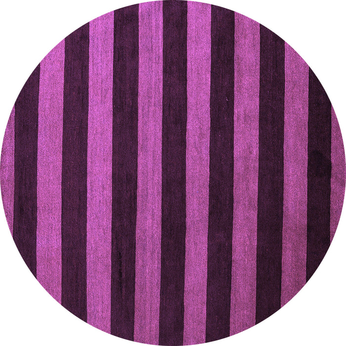 Round Machine Washable Oriental Purple Modern Area Rugs, wshabs4722pur