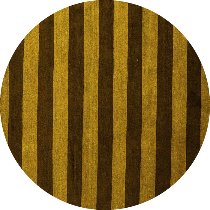 Round Oriental Yellow Modern Rug, abs4722yw