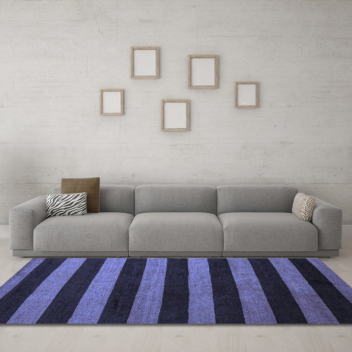 Machine Washable Oriental Blue Modern Rug in a Living Room, wshabs4722blu