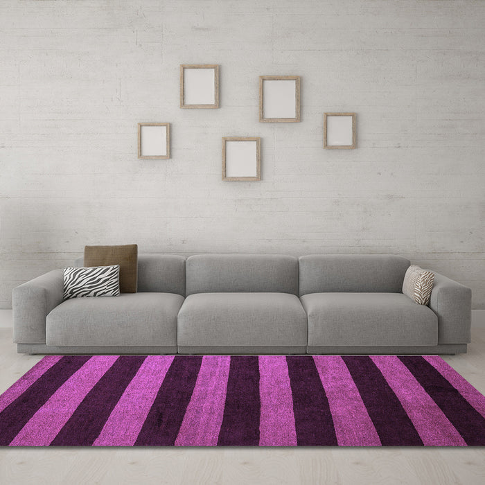 Machine Washable Oriental Purple Modern Area Rugs in a Living Room, wshabs4722pur