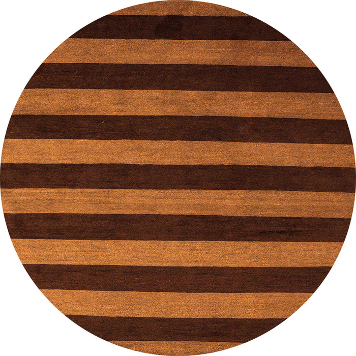Round Oriental Orange Modern Rug, abs4722org