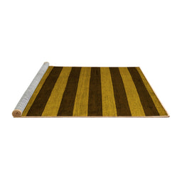 Sideview of Machine Washable Oriental Yellow Modern Rug, wshabs4722yw