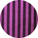 Round Oriental Purple Modern Rug, abs4722pur