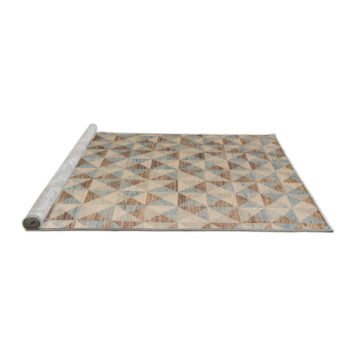 Sideview of Machine Washable Abstract Brown Rug, wshabs4723