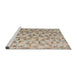 Sideview of Machine Washable Abstract Brown Rug, wshabs4723