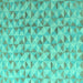 Square Oriental Turquoise Modern Rug, abs4723turq