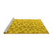 Sideview of Machine Washable Oriental Yellow Modern Rug, wshabs4723yw