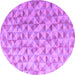 Round Oriental Purple Modern Rug, abs4723pur