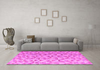 Machine Washable Oriental Pink Modern Rug, wshabs4723pnk