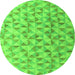 Round Oriental Green Modern Rug, abs4723grn