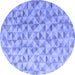 Round Oriental Blue Modern Rug, abs4723blu