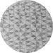 Round Oriental Gray Modern Rug, abs4723gry