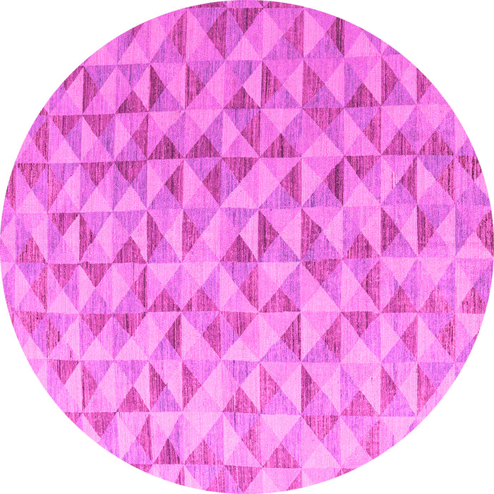 Round Oriental Pink Modern Rug, abs4723pnk
