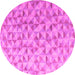 Round Oriental Pink Modern Rug, abs4723pnk