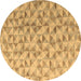 Round Oriental Brown Modern Rug, abs4723brn