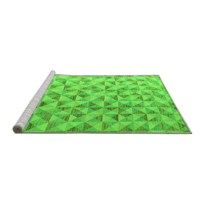 Sideview of Machine Washable Oriental Green Modern Area Rugs, wshabs4723grn