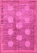 Machine Washable Oriental Pink Modern Rug, wshabs4724pnk