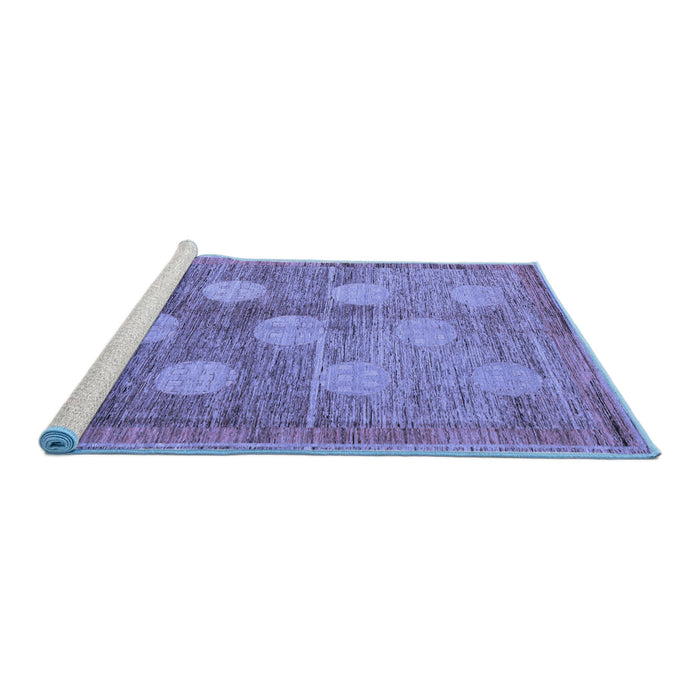 Sideview of Machine Washable Oriental Blue Modern Rug, wshabs4724blu