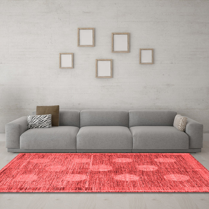 Modern Red Washable Rugs