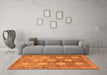 Machine Washable Oriental Orange Modern Area Rugs in a Living Room, wshabs4724org