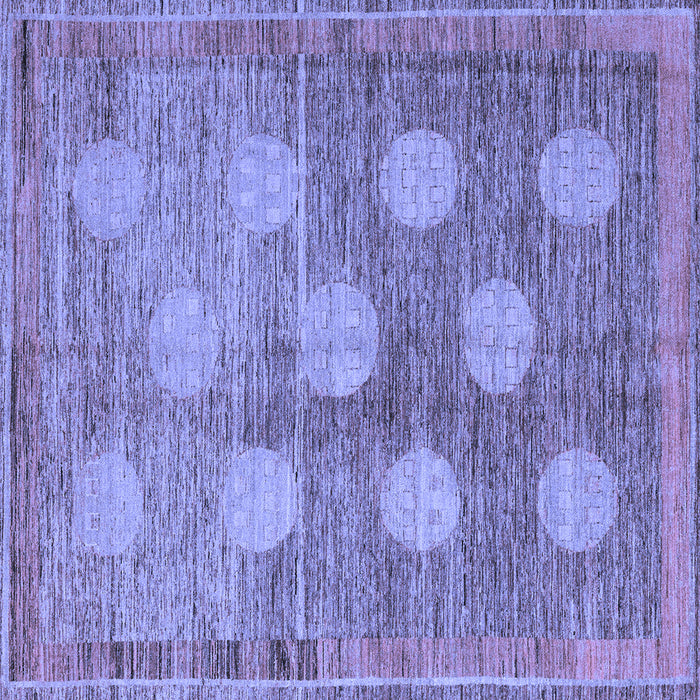 Square Machine Washable Oriental Blue Modern Rug, wshabs4724blu