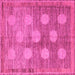 Square Oriental Pink Modern Rug, abs4724pnk