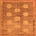 Square Oriental Orange Modern Rug, abs4724org