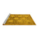 Sideview of Machine Washable Oriental Yellow Modern Rug, wshabs4724yw