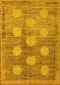 Oriental Yellow Modern Rug, abs4724yw