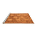 Sideview of Machine Washable Oriental Orange Modern Area Rugs, wshabs4724org