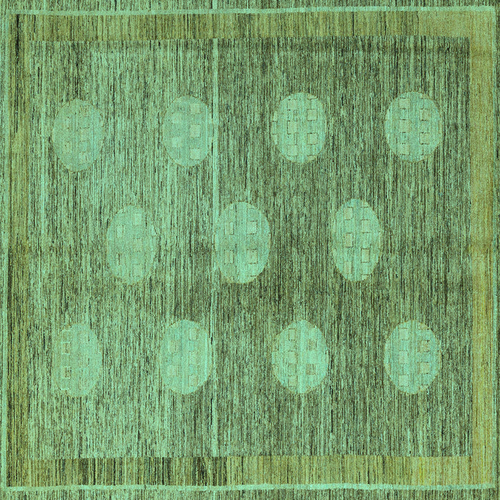 Square Oriental Turquoise Modern Rug, abs4724turq