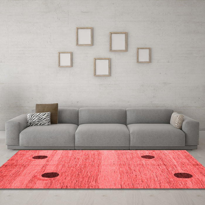 Modern Red Washable Rugs
