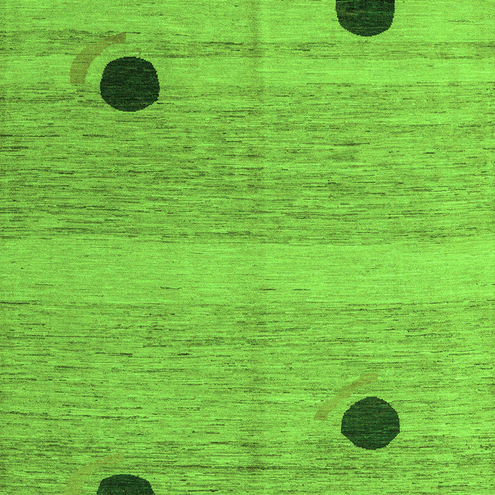 Machine Washable Oriental Green Modern Area Rugs, wshabs4725grn