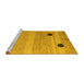 Sideview of Machine Washable Oriental Yellow Modern Rug, wshabs4725yw