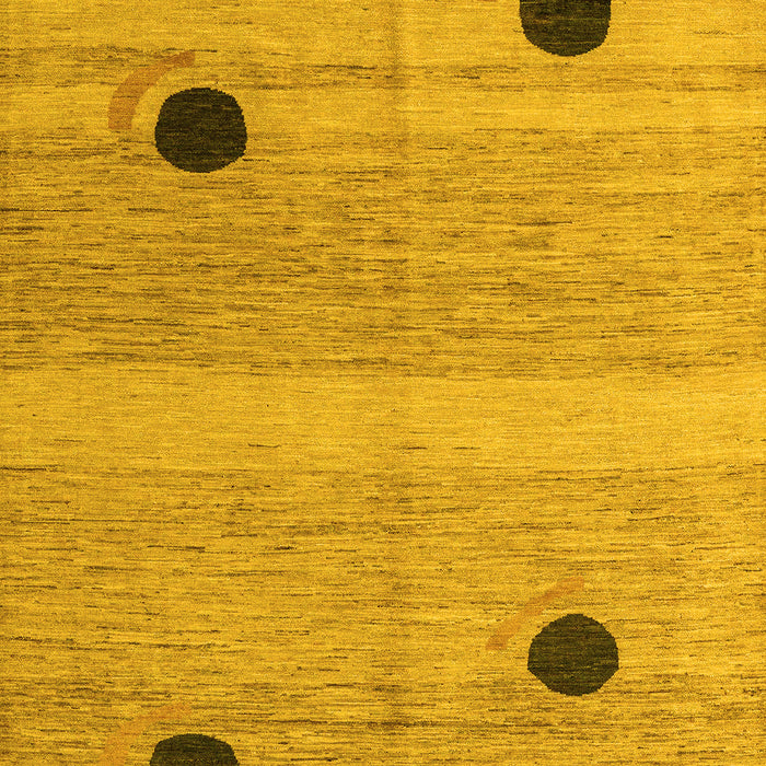 Machine Washable Oriental Yellow Modern Rug, wshabs4725yw