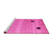 Sideview of Machine Washable Oriental Pink Modern Rug, wshabs4725pnk