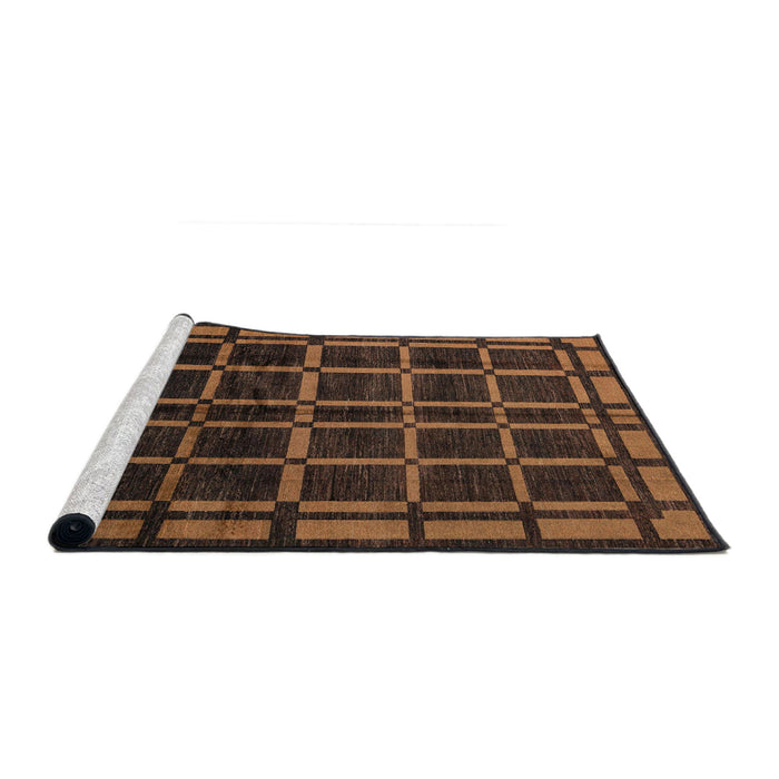 Sideview of Machine Washable Abstract Red Rug, wshabs4726