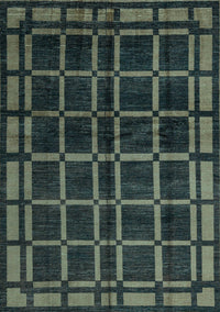 Oriental Light Blue Modern Rug, abs4726lblu