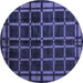 Round Oriental Blue Modern Rug, abs4726blu