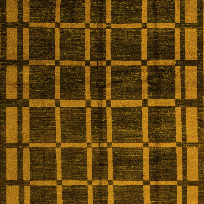 Machine Washable Oriental Yellow Modern Rug, wshabs4726yw